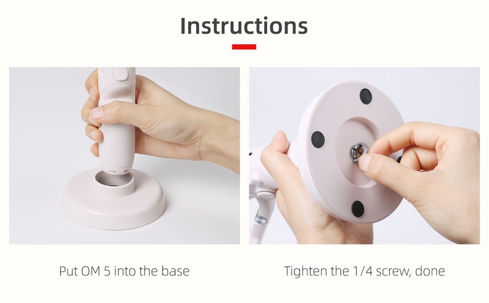 Grey Plastic Portable Gimbal Support Base For DJI OM5 Stabilizer Mobile Phone E