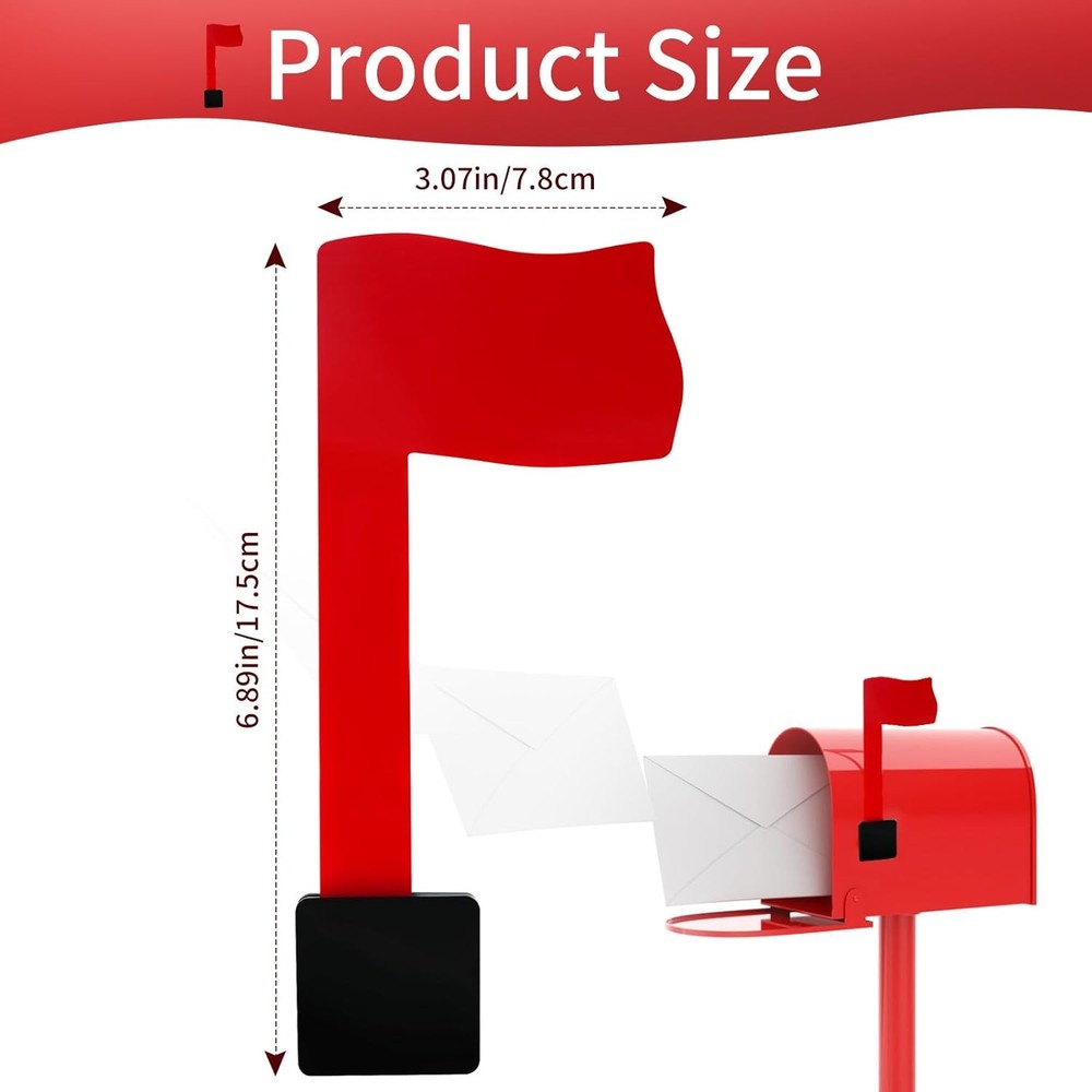 Easy-Install Mailbox Flag Replacement Kit - Upgrade Your Mailbox with a Red F