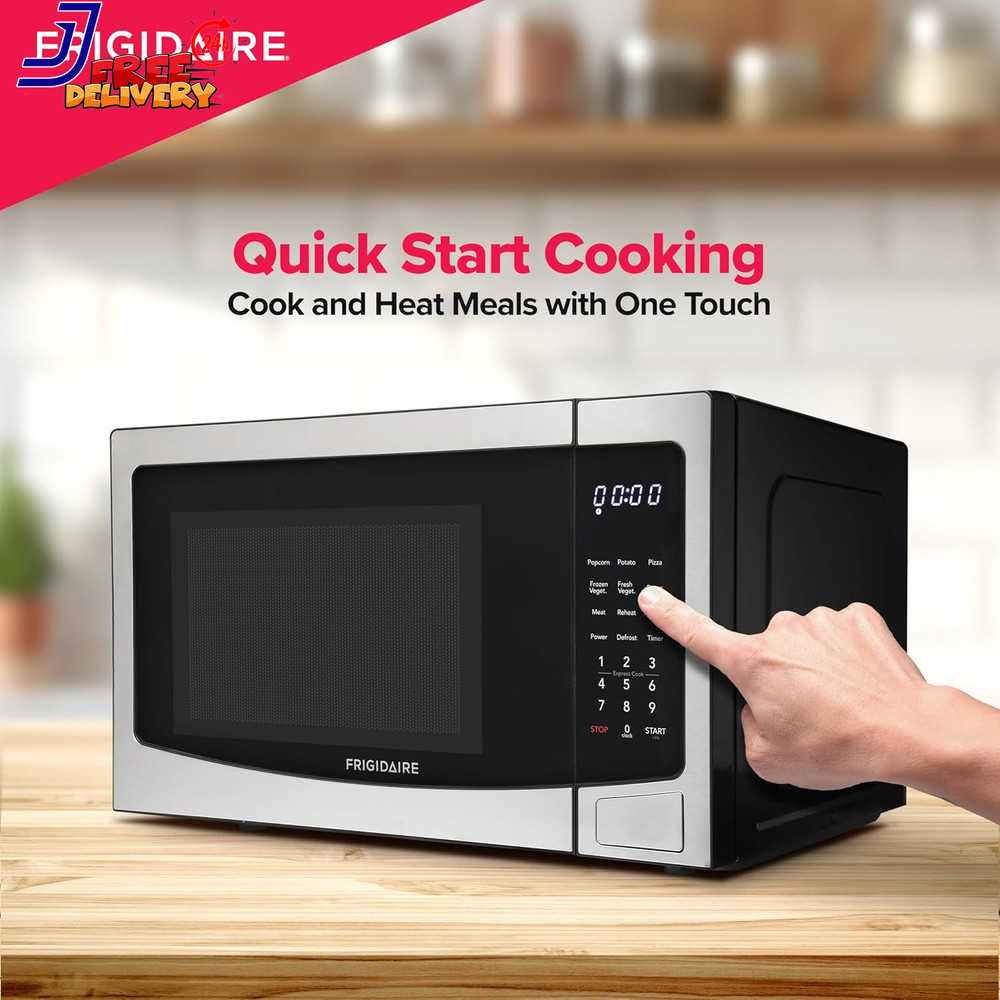 Stainless Steel Microwave Oven Multi Function Programmable 1.1 Cu Ft 1000-Watt