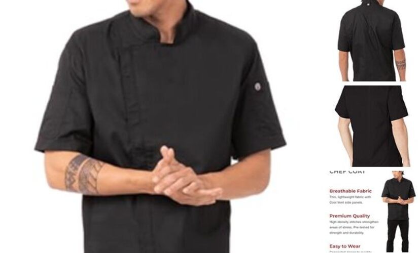 Men's Springfield Chef Coat Large Black