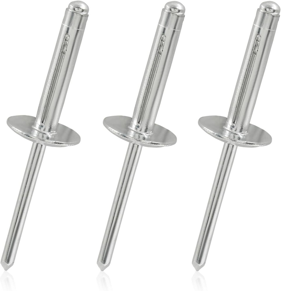 50Pcs Aluminum Tri-Fold Exploding Pop Rivets 3/16 Large Flange,3/16''X 1'' Large