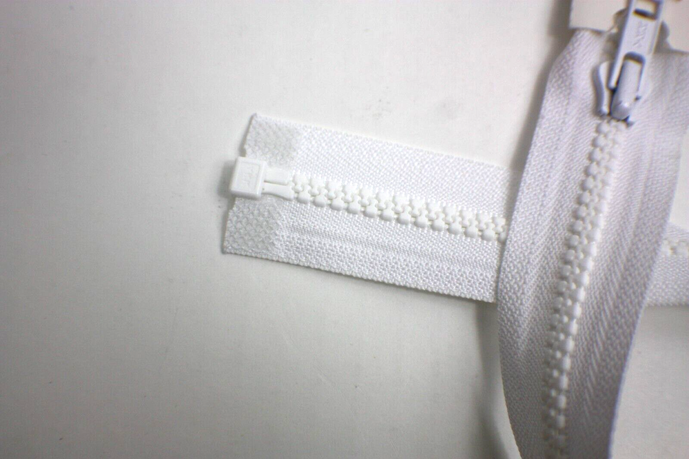 14" Vision by YKK Separating Decorative Zipper in White