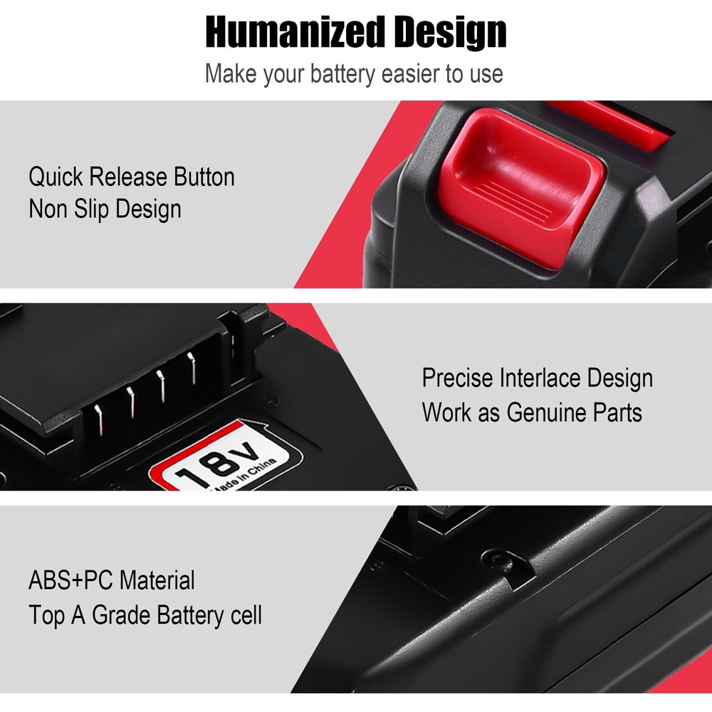 2Pack 18V 4.5Ah Replace Battery for Porter Cable PC18B 18-Volt Cordless Tools