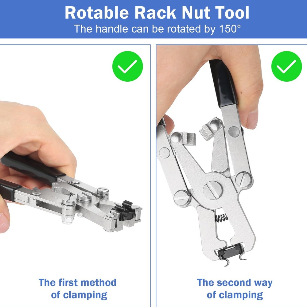 Rotable Cage Nut Tool, Cage Nut Insertion/Removal Tool on The Front, Side and...
