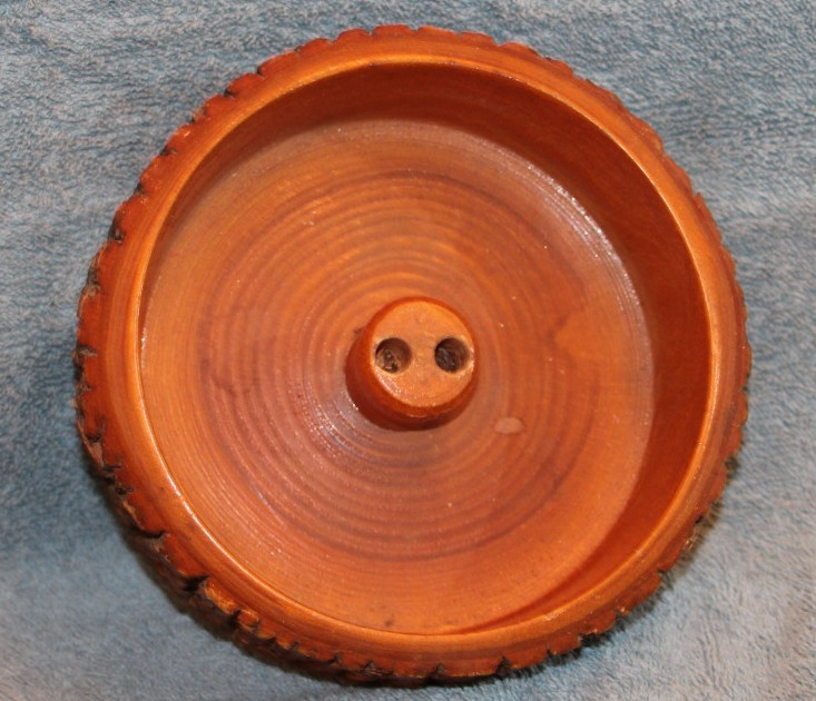 Vintage Mid Century Nutcracker Rustic Wood Bowl Set