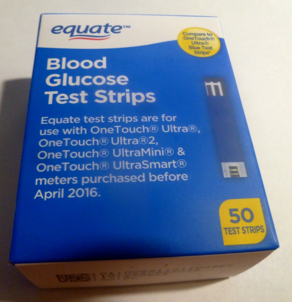 Equate Blood Glucose Test Strips, 50 Count