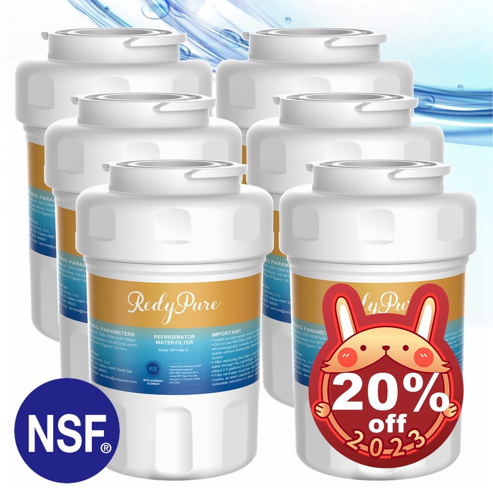 6 Pack Water Filter Replacement For GE SmartWater MWF 469991 469996 Refrigerator