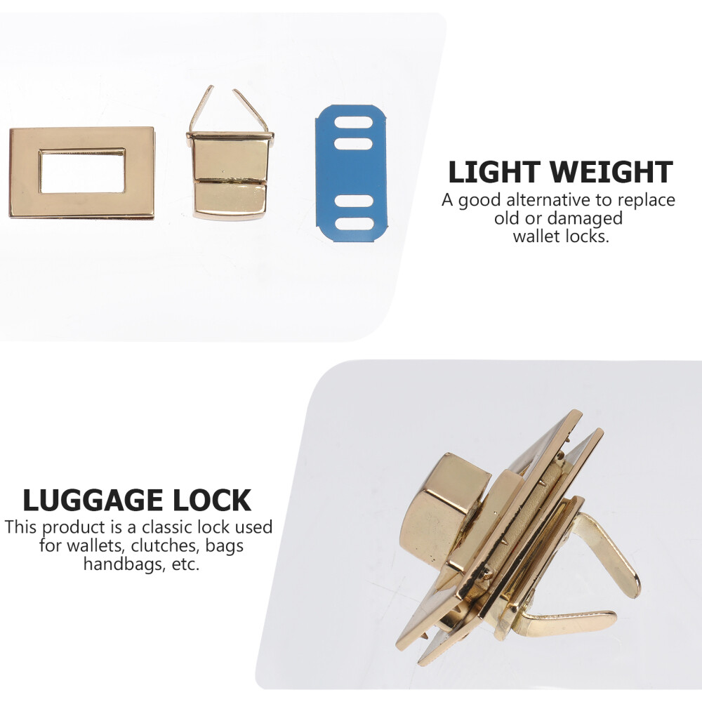2 Pcs Handbag Lock Thumb Turn Locks for Purses Replacements Clutch