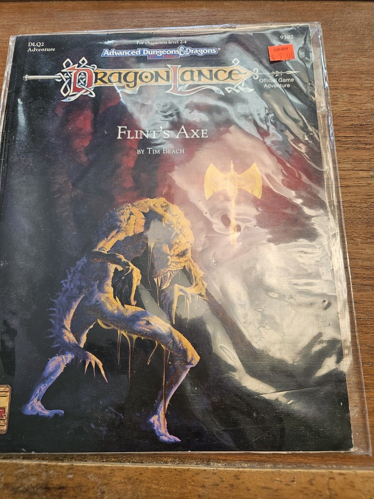 D&D DLQ2 Flint's Axe Advanced Dungeons Dragons AD&D 2nd Edition Dragonlance