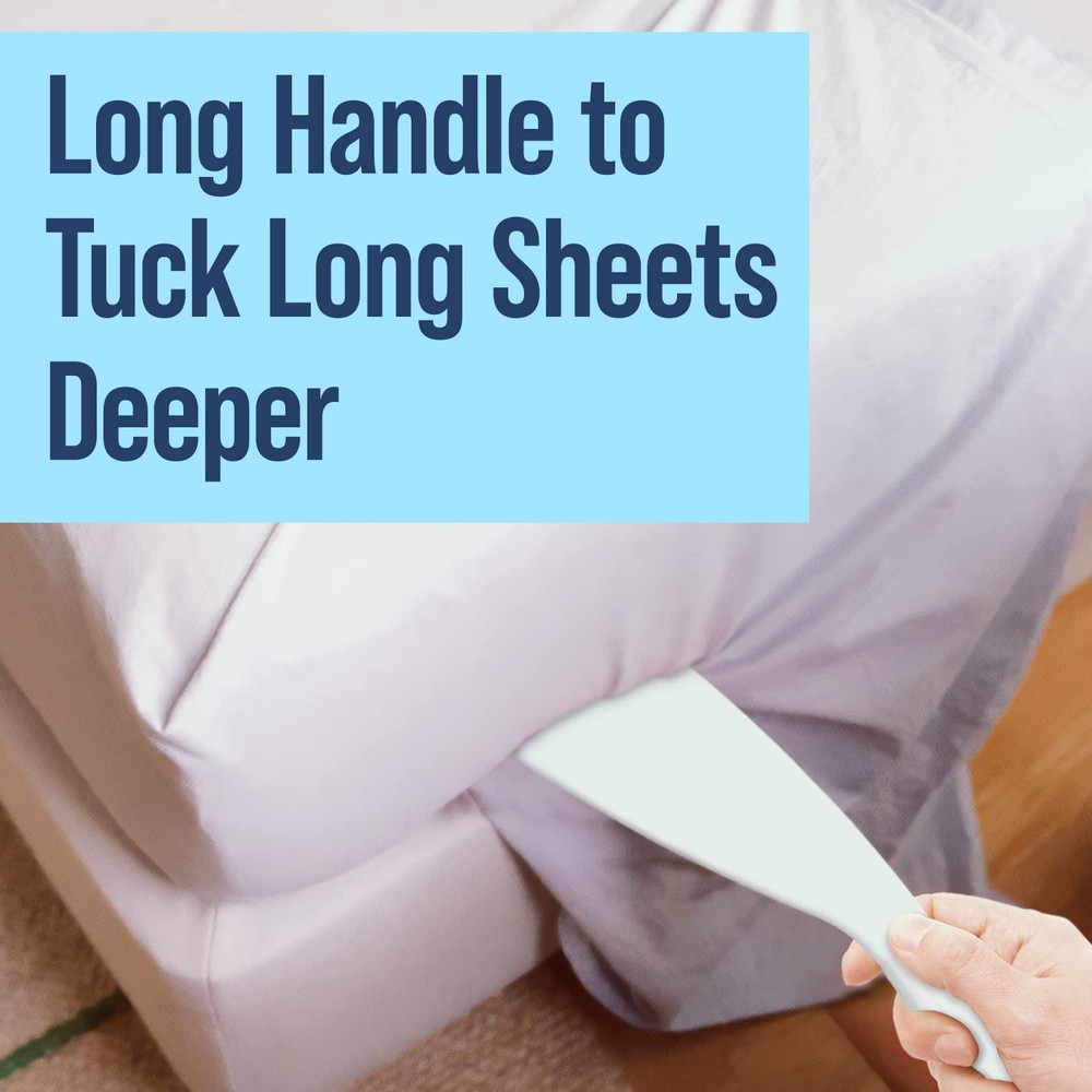 Extra Long Bed Sheet Tucker Tool for Making Your - 1-Pack, White
