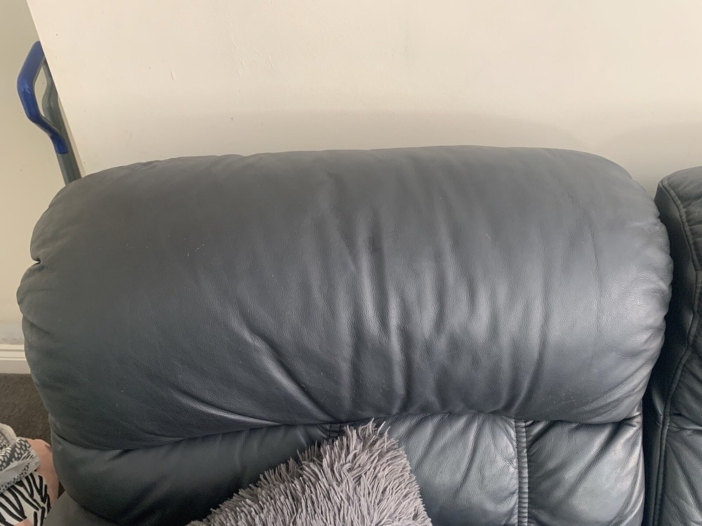 Black Leather Recliner Sofa