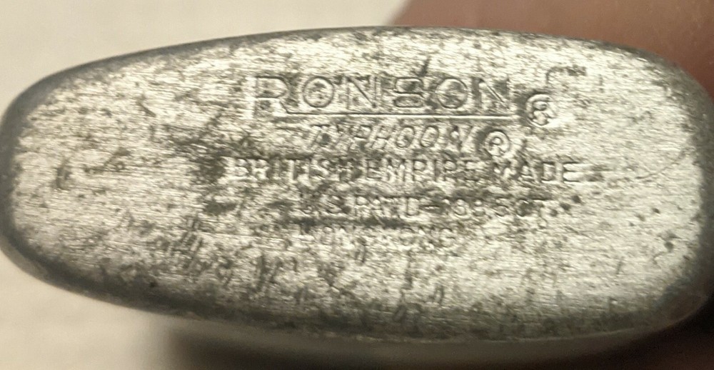 Vintage Ronson Typhoon Silver Tone Lighter