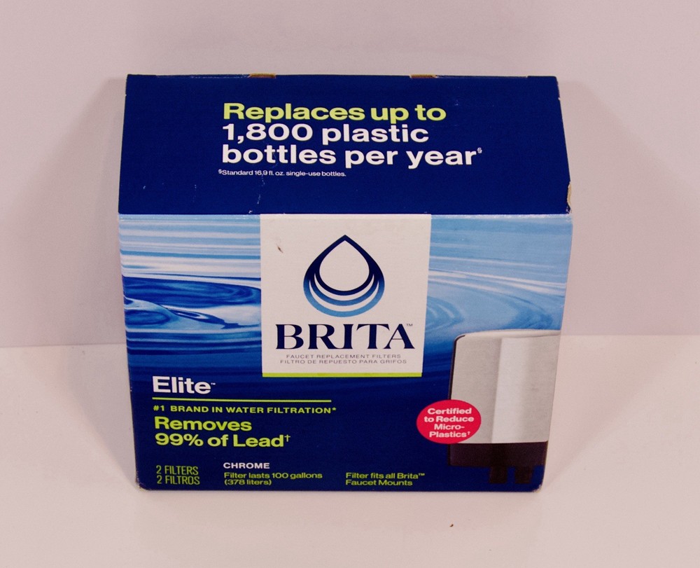 Brita Elite Replacement Water Filters 2 Pack Chrome