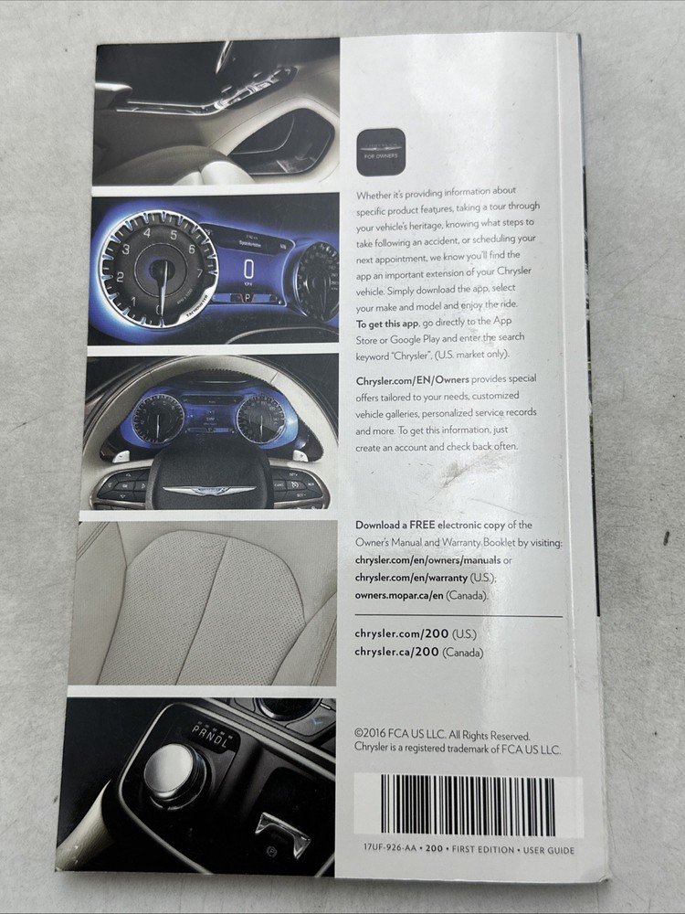 2017 Chrysler 200 user guide