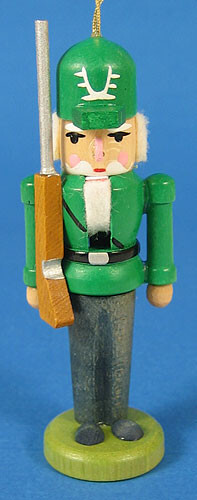 Nutcracker German Ornament Green Gun
