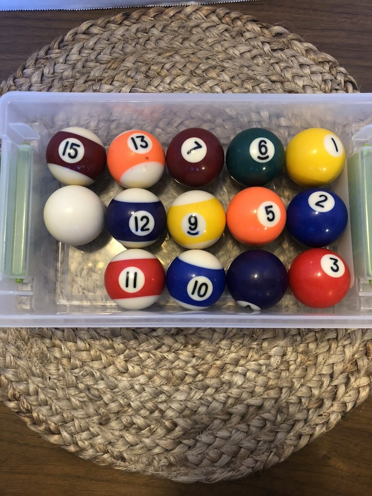 Mini Pool Balls Replacements Set Of 14. Missing 2