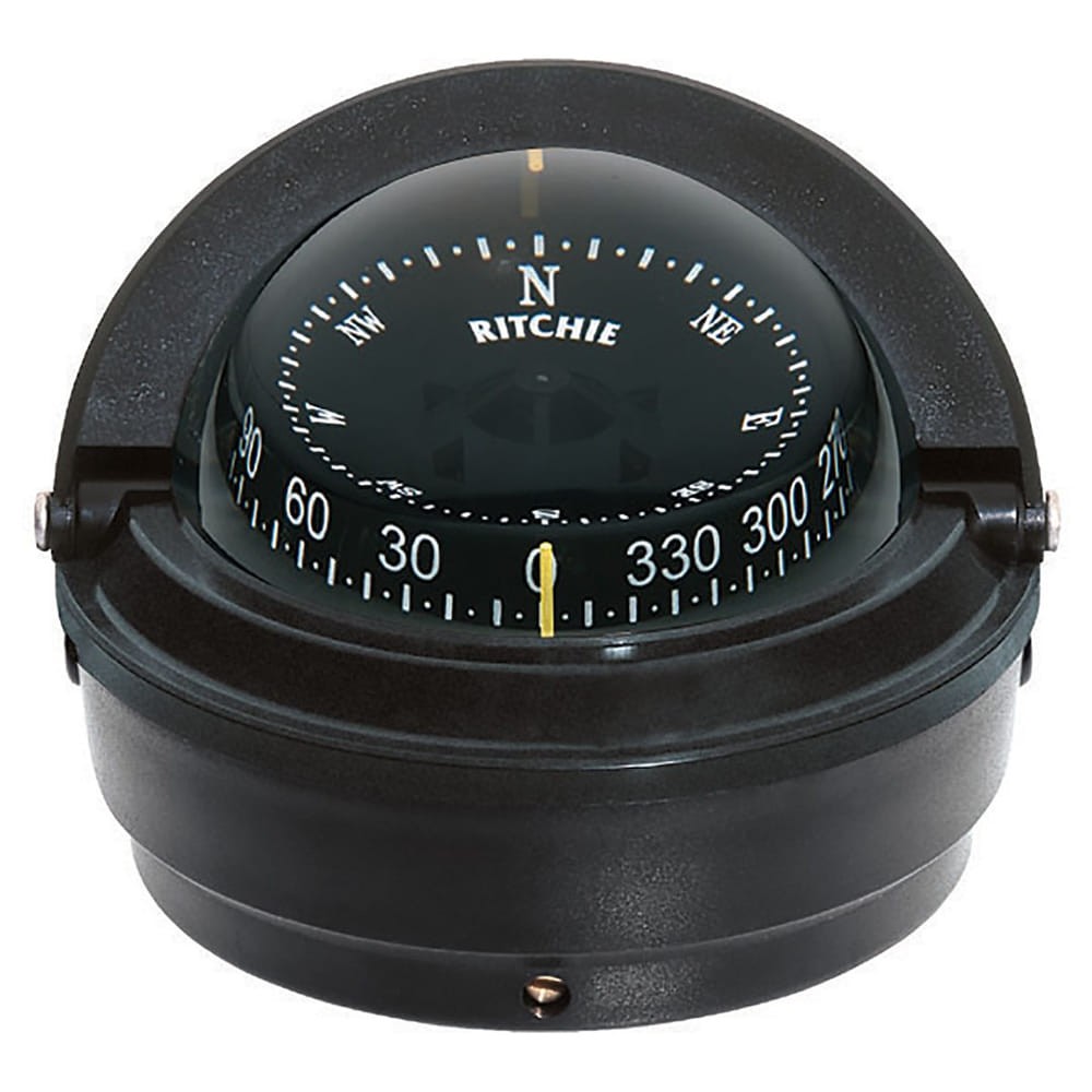 Pivot LED Black Dial Black Surface Mount 12 Volt Green LED Compass