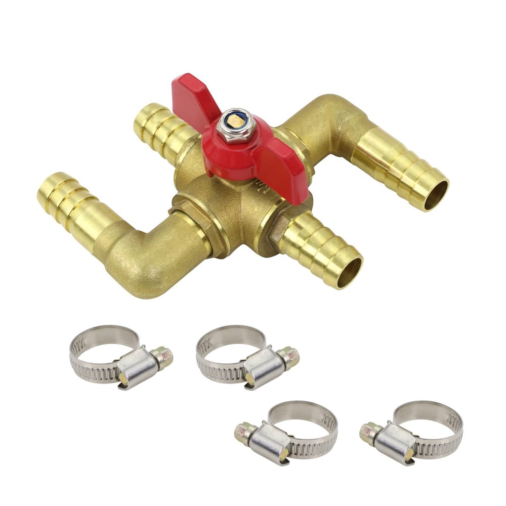 Heater Core Bypass Valve 4-Way Solid Brass Automobile Integrated Manual