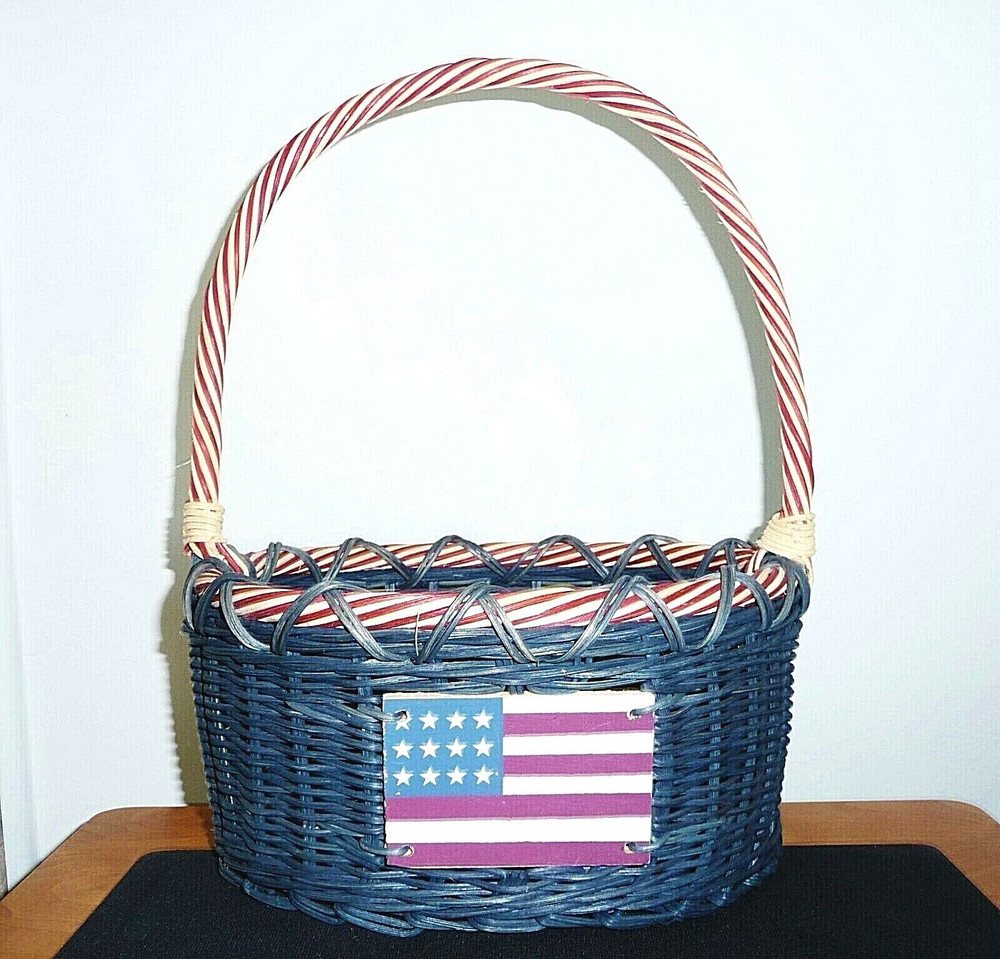 AMERICAN FLAG  GATHERING BASKET