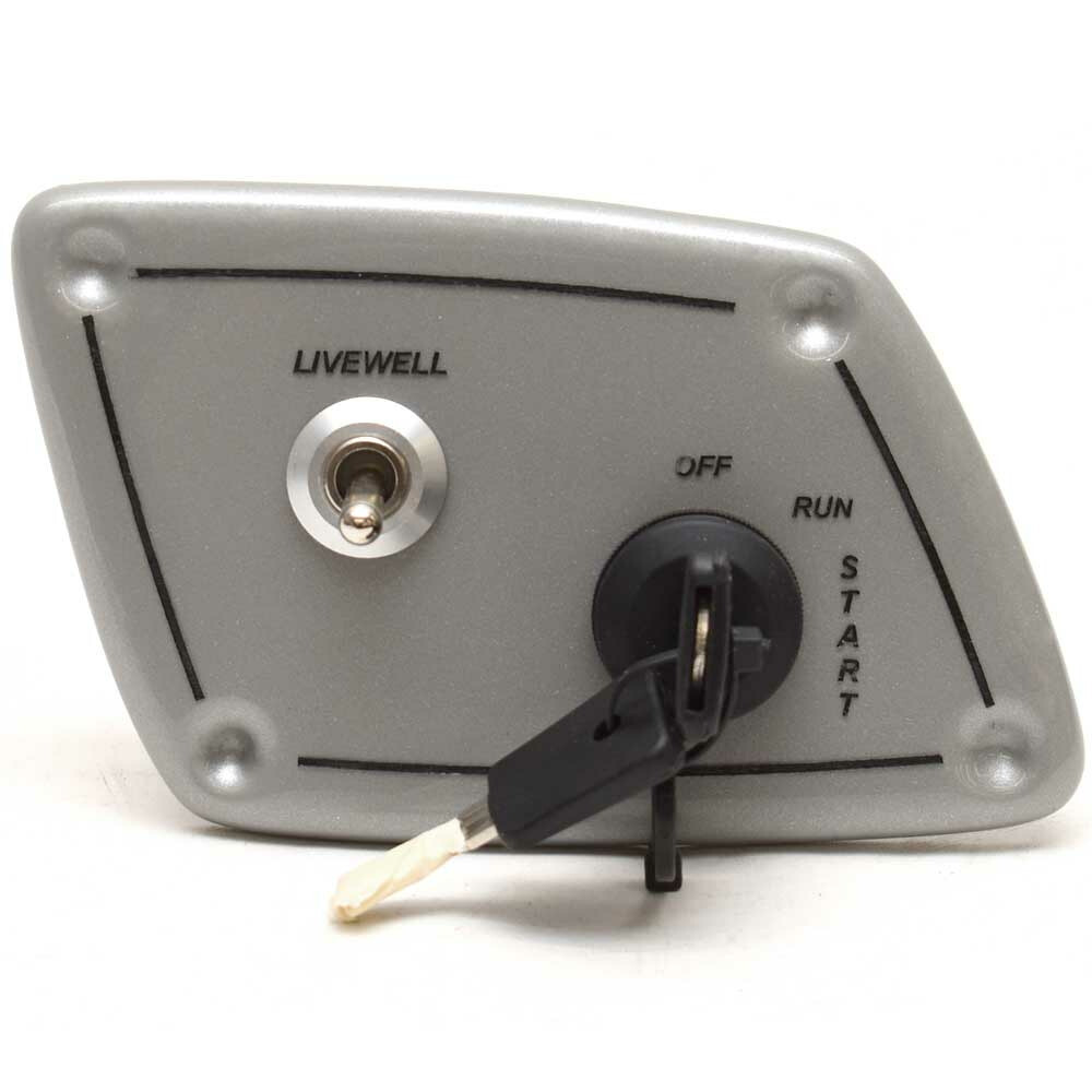 Tahoe Boat Ignition Switch Panel | Metallic Silver / Black