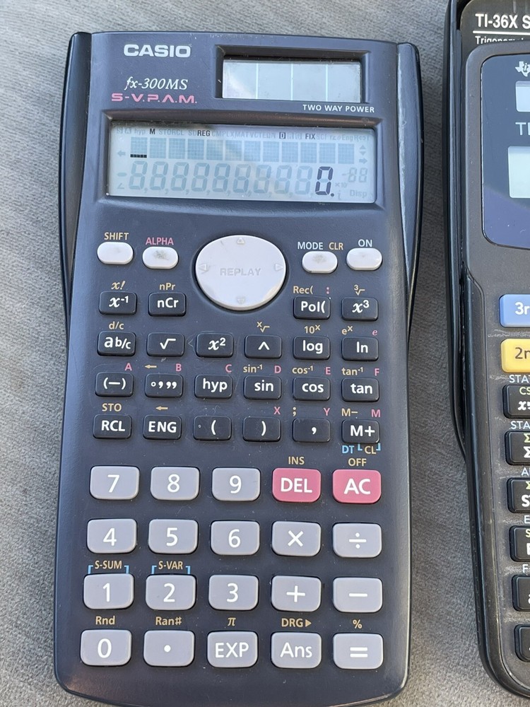 Texas Instruments TI-36X Solar & Casio FX-300MS Calculators Tested Both Work
