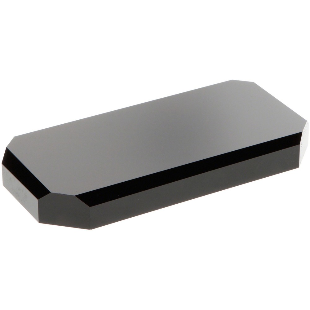 Plymor Black Acrylic Beveled Rectangular Display Base, 6" W x 3" D x 0.75" H