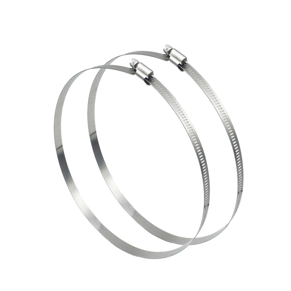 EesTeck 2Pcs 12"(Diameter) Adjustable 304 Stainless Steel 12" -2Pcs, Silver