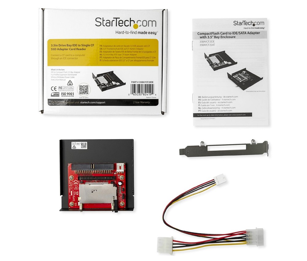 StarTech 3.5" Drive Bay IDE to Single CF SSD Adapter Card Reader - CompactFlash