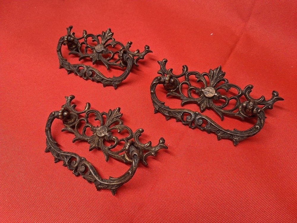 Antique Vintage Brass Drawer Pulls