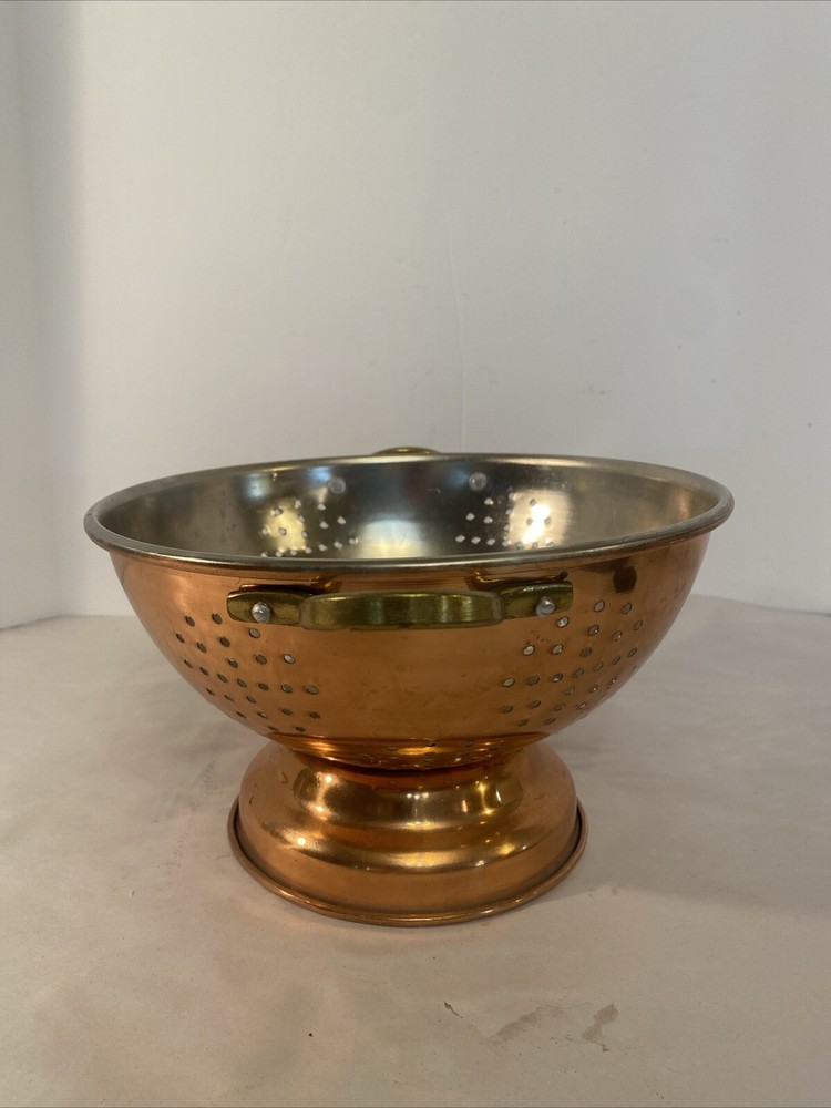 Himark Taiwan copper plated colander brass handles