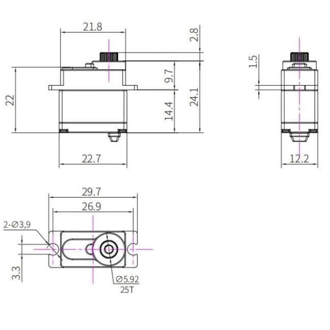 REEF's 55 MICRO Sub Micro SERVO digital core trx-4 trx-4m programmable reefs171