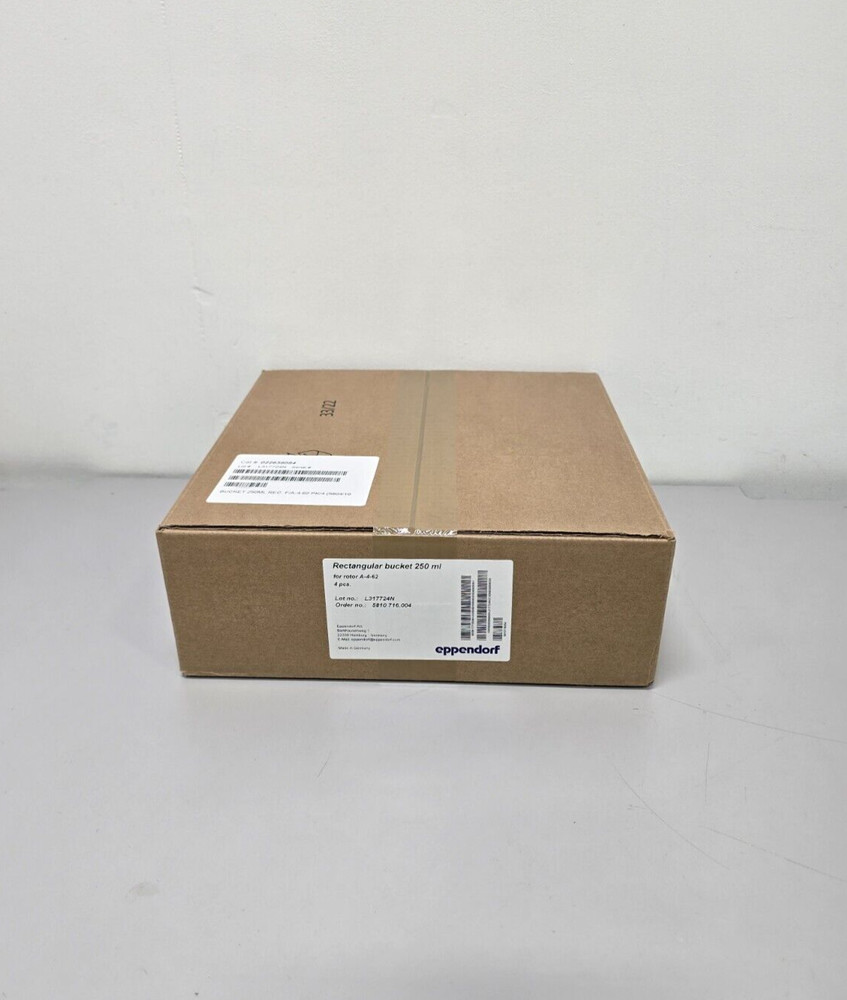 New Eppendorf Rectangular 250 mL buckets For A-4-62 Rotor