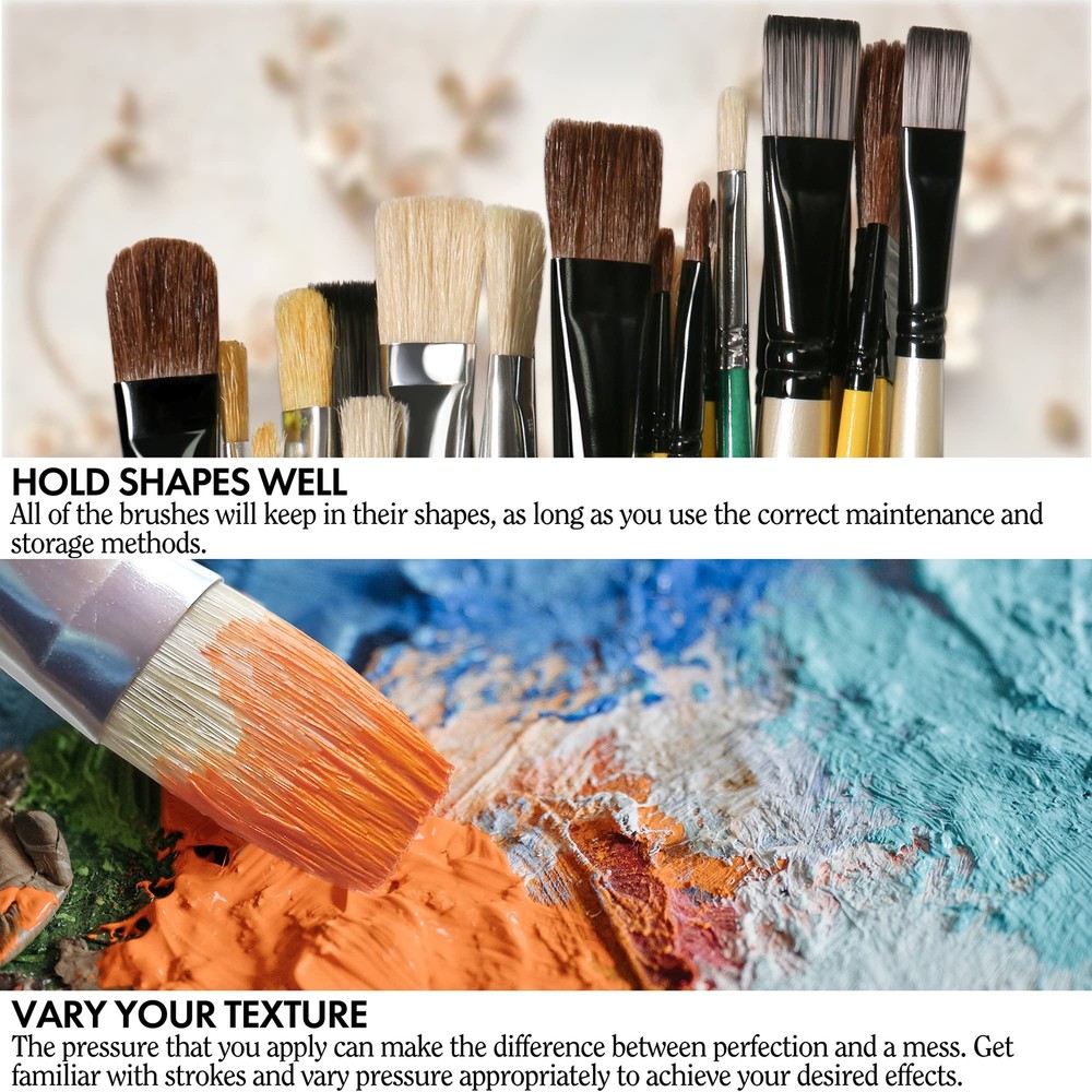 ARTIFY 10 Pieces Paint Brush Set Intermediate Series Includes a Carrying Case...