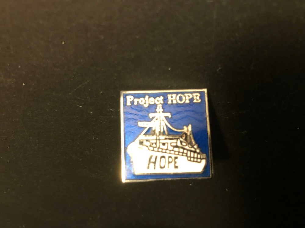 Rare Vintage "Project Hope"  Enamel Pinback Button  7/8"