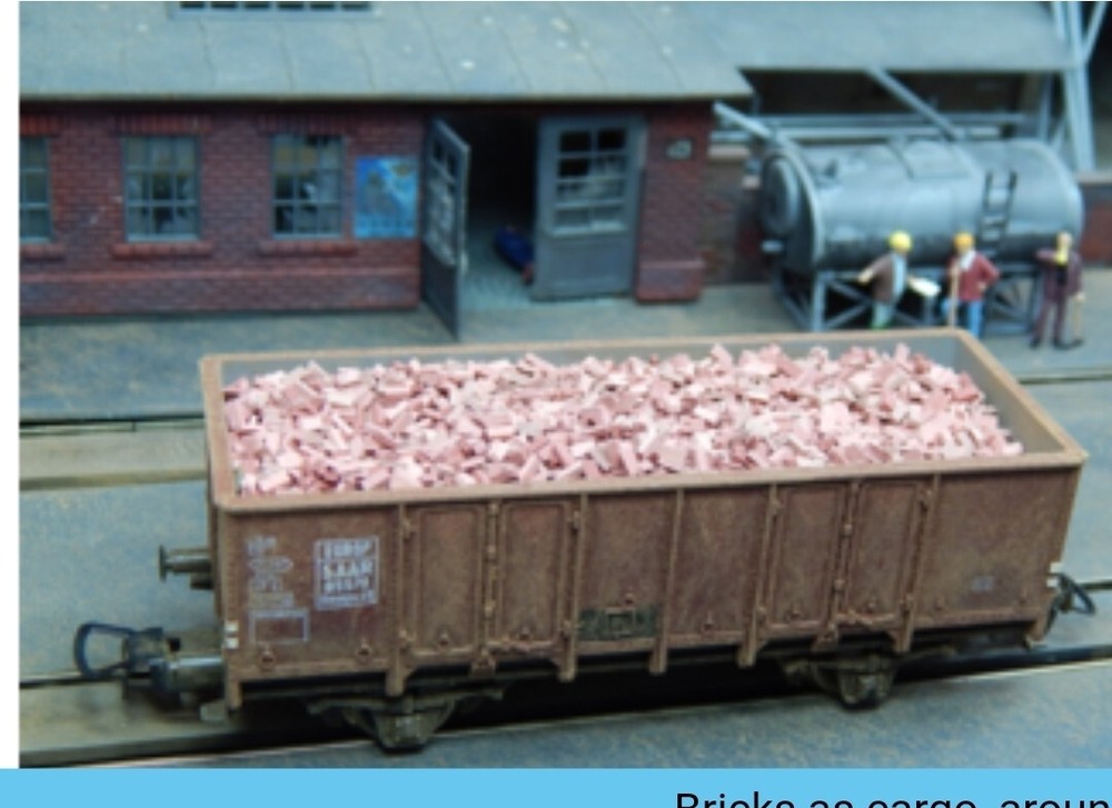 Juweela Red Mix Bricks 28031 HO Scale