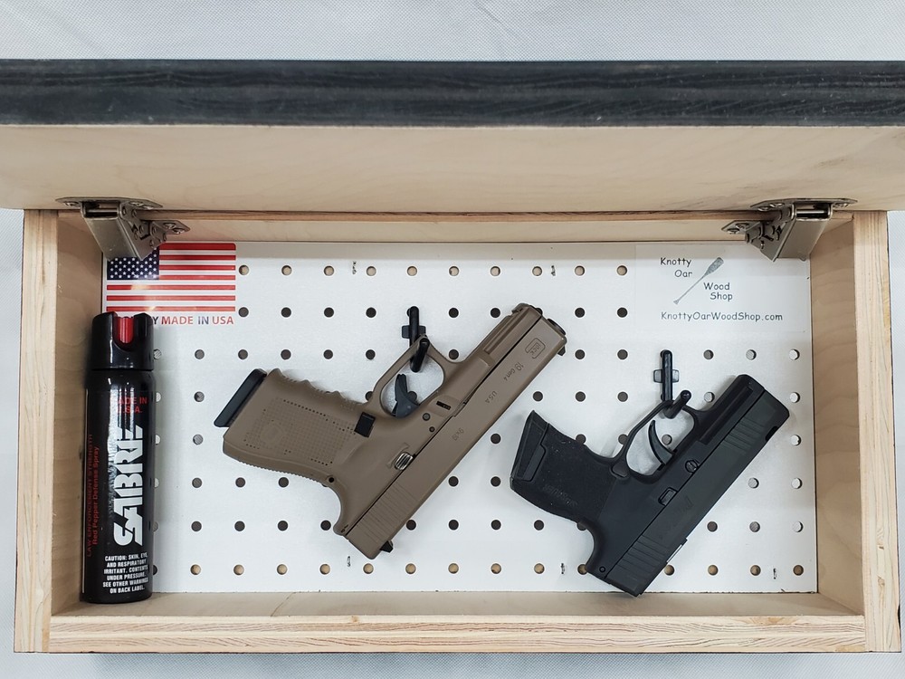 Navy Dark Rustic Hidden Gun Storage Safe Mini American Concealment Flag