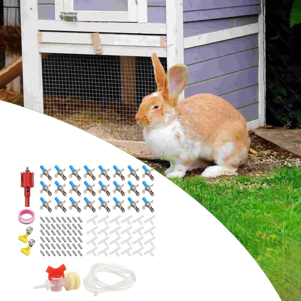 Rabbit Waterer With Double Spring Spout: Suitable For Rabbit Breeding New