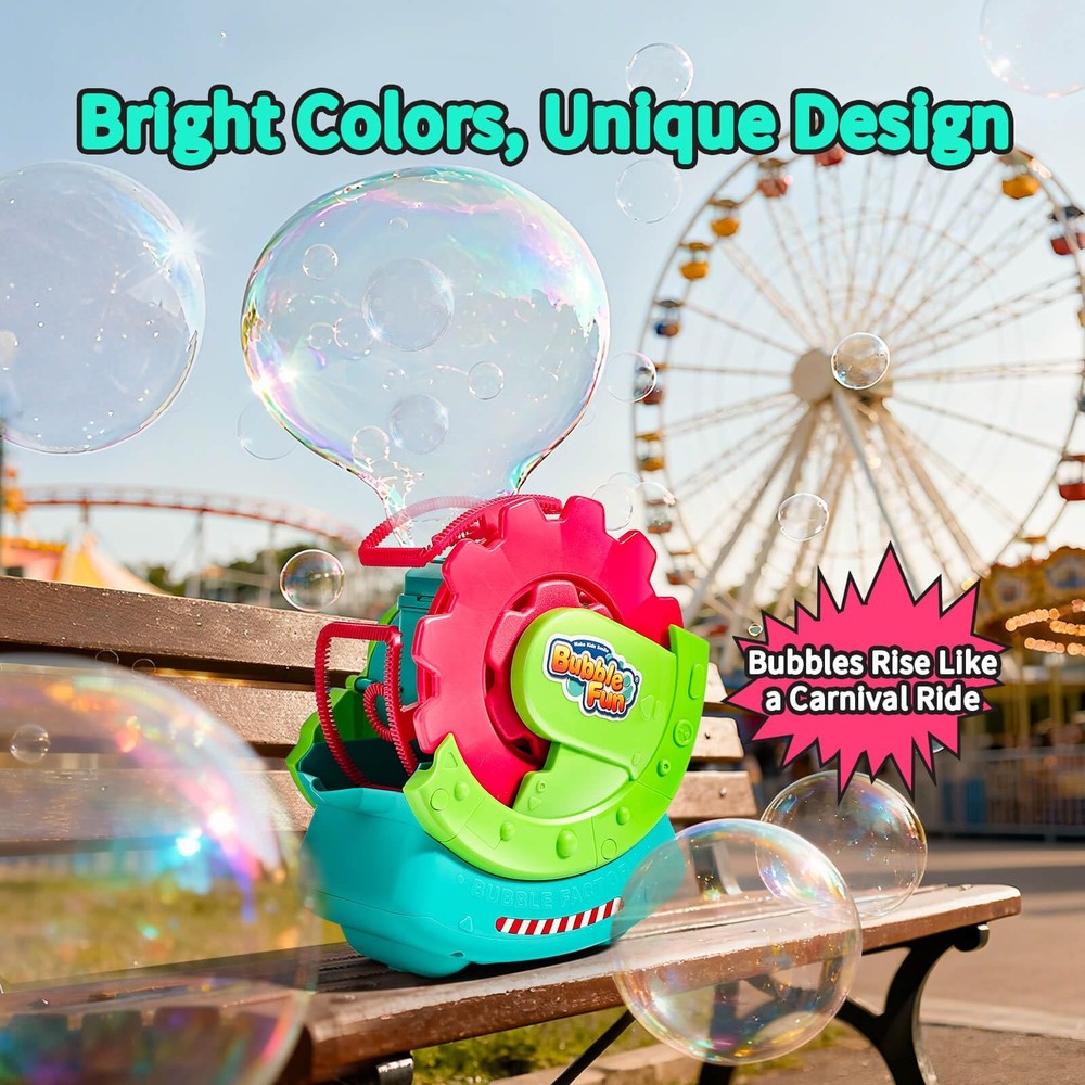 Bubble Machine for Toddlers & Pets, with 8oz Safe Solution, Extra Large & Bub...