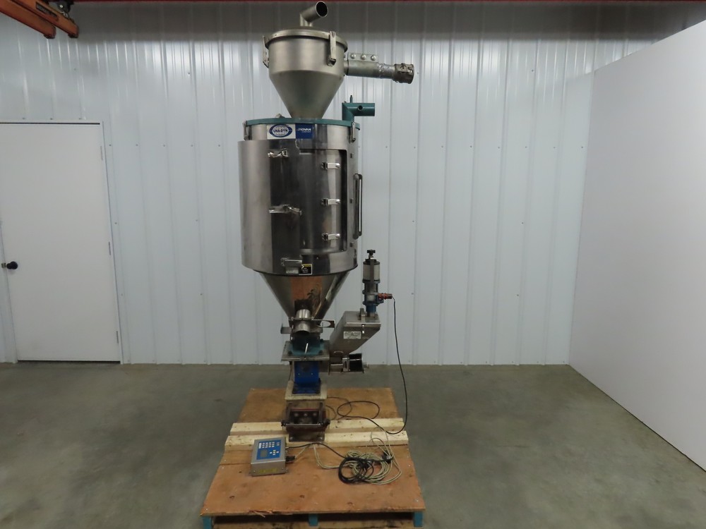 Una-Dyn Solid Cone Hopper, #150, Insulated, Stainless W/Autoload OS-10 Feeder