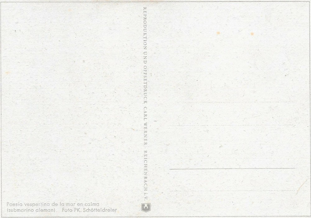 Rare German Submarine Postcard