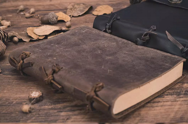 Writing notes Notebook travel Diary Notepad handmade cow leather coffee Q364