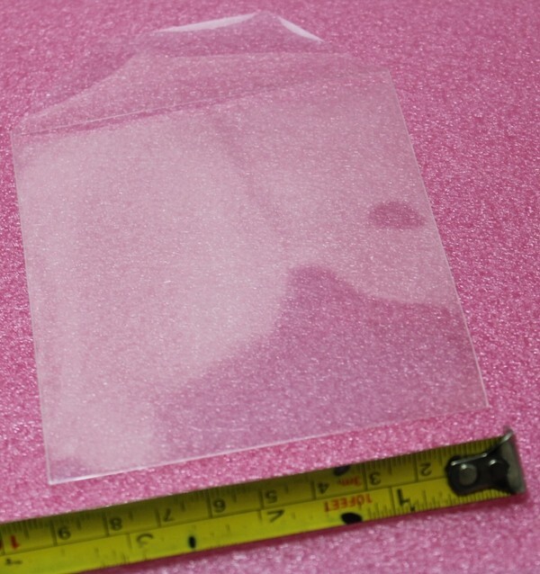 100 pieces 3-1/2 x 3-1/2" Mini Clear CPP Plastic Sleeve with Flap 100 Micron