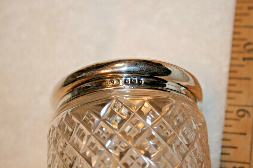Antique CM Sterling & Cut-Glass Dish