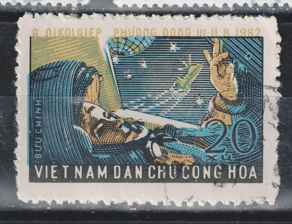 Vietnam Soviet Space Vostok 3 stamp 1962 A-2