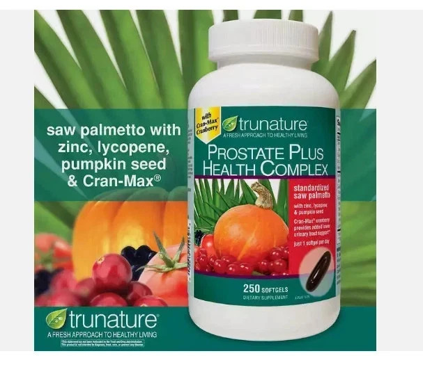 Trunature Prostate Plus Health Complex 250 Softgels Men Prostate Support