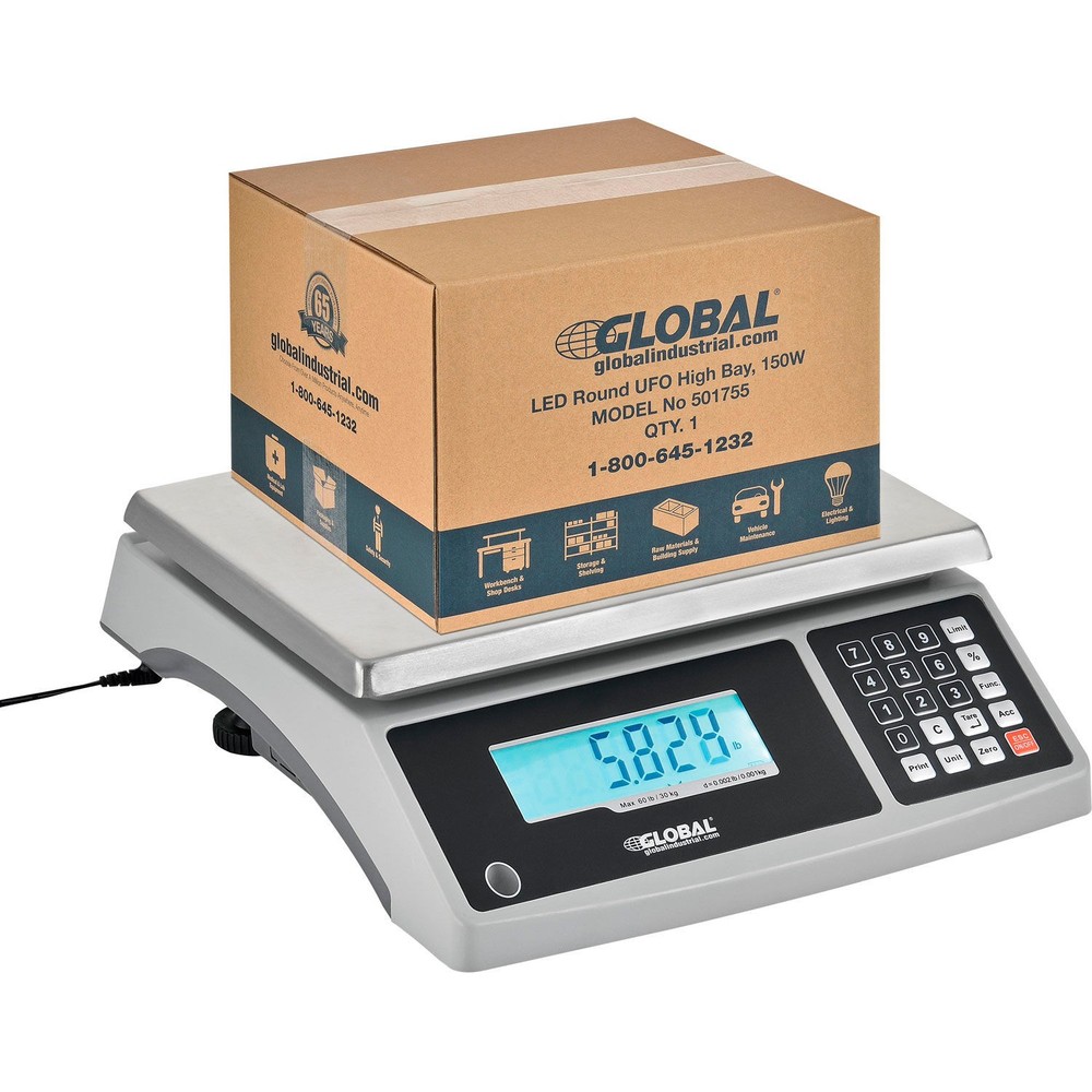 Global Industrial Electronic Counting Scale 60 lb. Capacity x .002 lb
