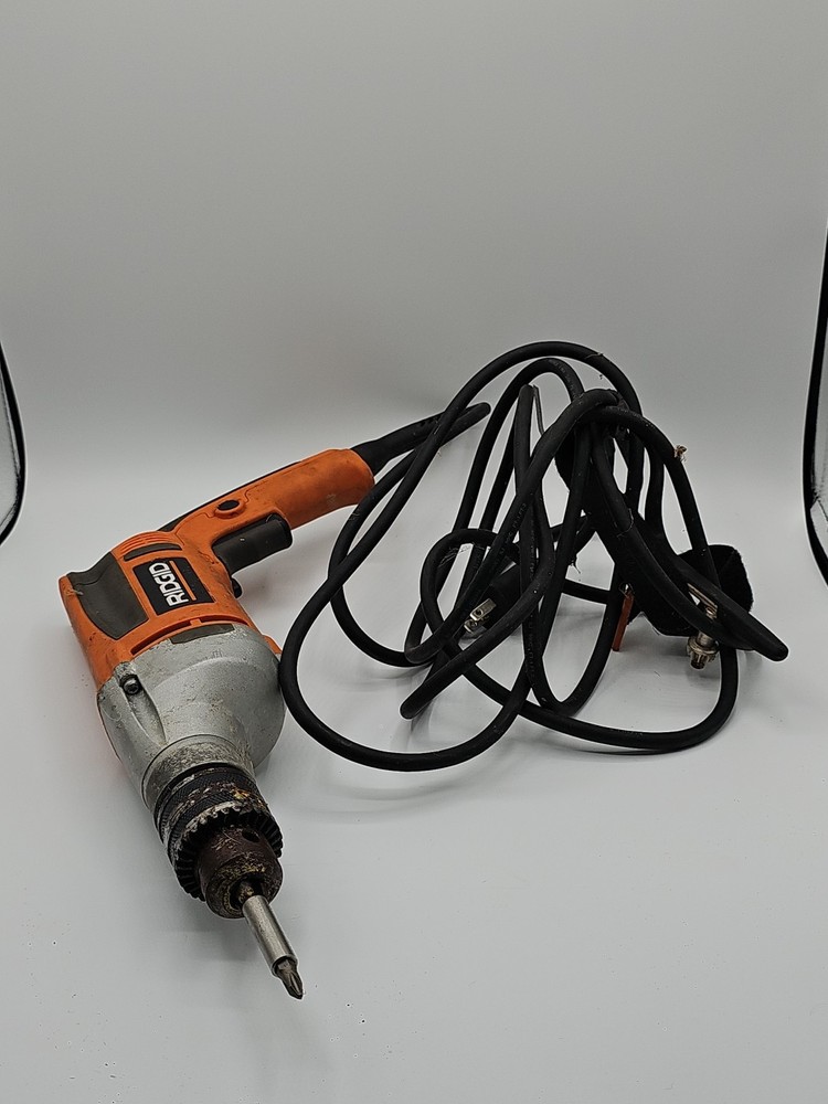 Ridgid R7111 1/2" 8A Corded Variable Speed Reversible Drill w/ Chuck Key Tested