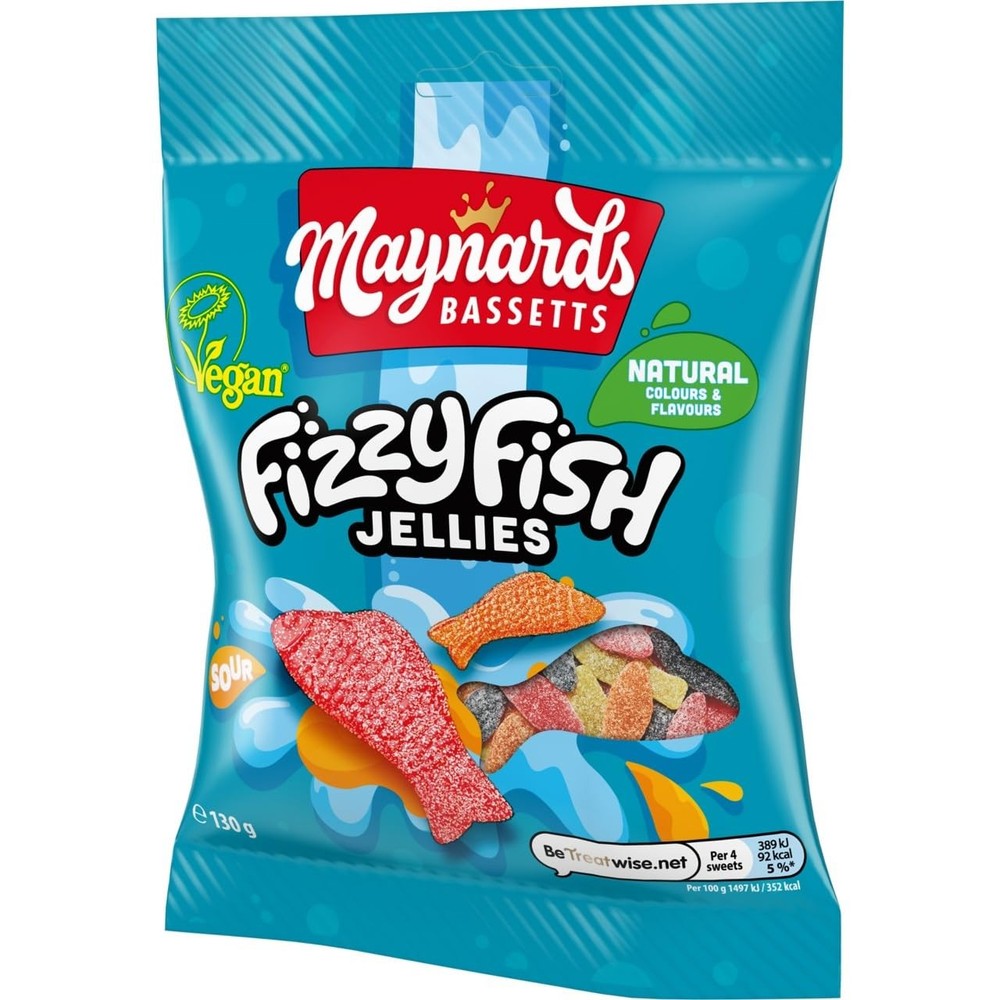 Fizzy Fish Soft Jellies Sweets Bag, 130g
