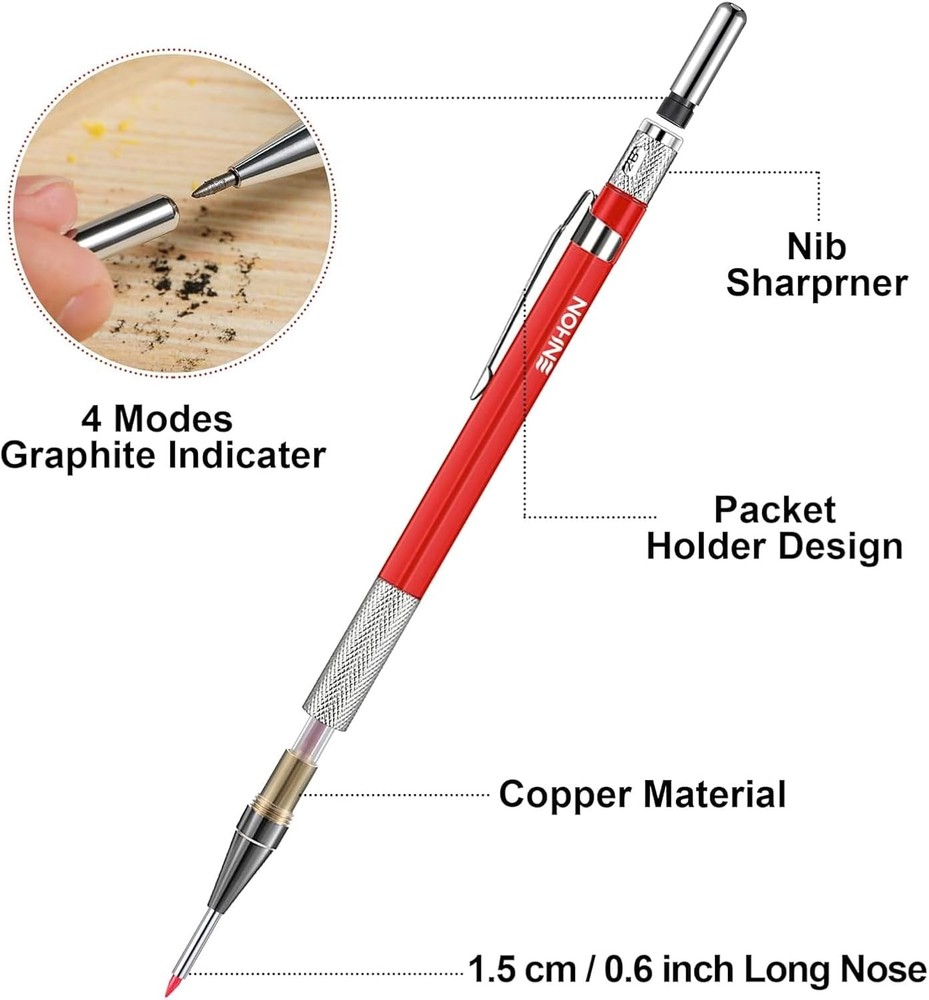 2mm Mechanical Carpenter Pencil Set with 36 Refills | Drafting Pencil Set