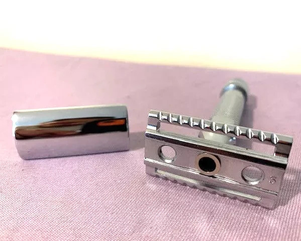 Merkur 34C HD Double Edge Razor Chrome Finish Silver Compact Handle~~~Great